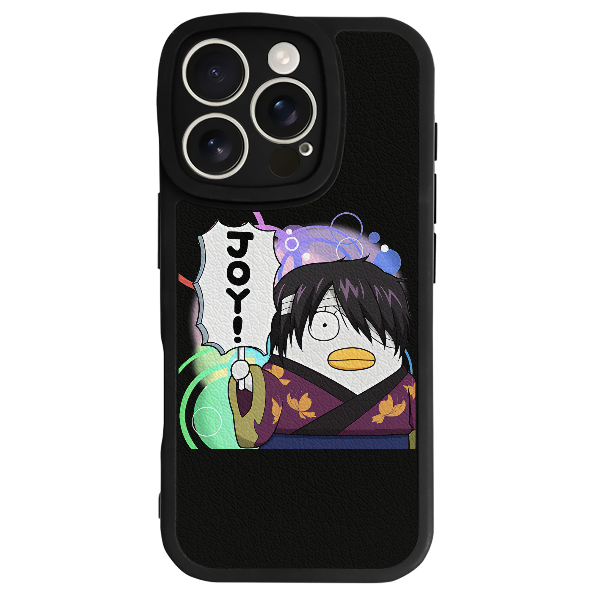 （画像用） ぎんたま 坂田銀時（さかたぎんとき） 神楽 志村新八（しむら しんぱち） GINTAMA Sakata Gintoki Kagura Shimura Shinpachi 【iPhone 16シリーズ対応】シリコンスマホケース（レザー調） 材質：シリコン